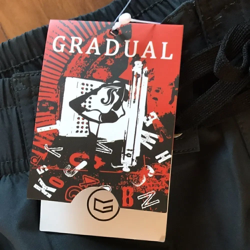 NEW Gradual Mens Charcoal Swim Trunks